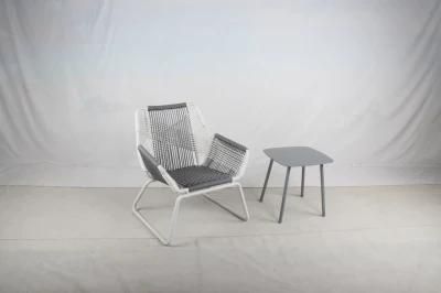 Modern Design Hotel Garden Outdoor Place Rope Weaving Leisure Chair