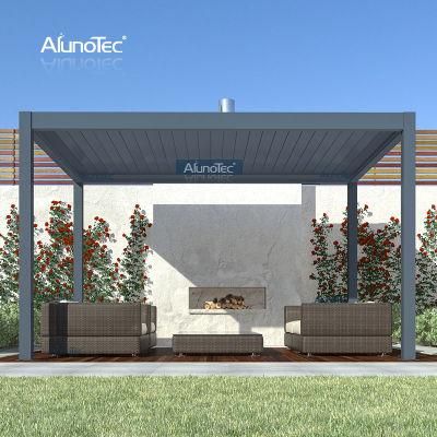 AlunoTec Bioclimatica Easy Assembled Pergolas Modern Design Terrace Gazebos Pavilion Electric Terrace Pergola