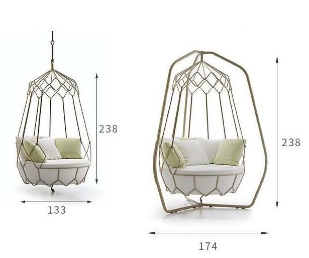 Hotel Sea Beach Outdoor Furniture Modern Style Garden Furniture Wicker Rattan Balcony Leisure Egg Hanging Chair