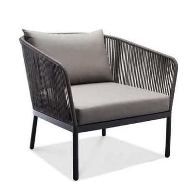 Polyester Indoor Stacking Dining Rope Chair for Restaurant Coffee Shop or Garden