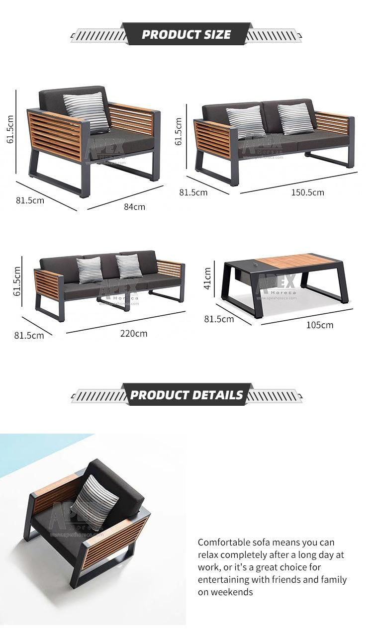 High Quality Outdoor 4 Pieces Patio Furniture Sofa Set