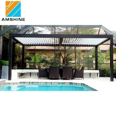 Easy and Fast Setup Aluminium Material Outdoor Waterproof Gazebo Aluminum Pergola with Adjustable Louvers