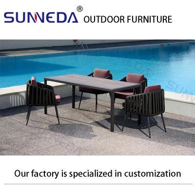 New Design Nordic Style Soft Restaurant Courtyard Lawn Armchair Set