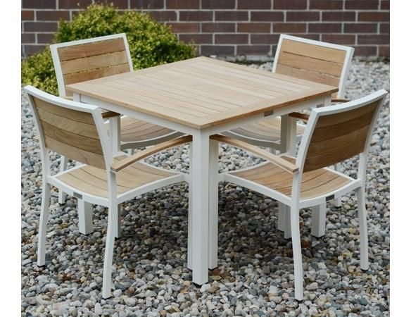 Simple Polywood Outdoor Furniture as Idea of Exterior Home Design Dining Chair and Table for Garden