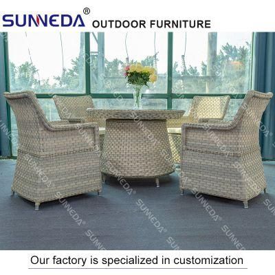 Wholesale Rattan Outdoor Garden Hotel Patio Furniture with Glass