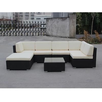 White Cushion Outdoor Sofa Outdoor Furniture Module Rattan Sofa