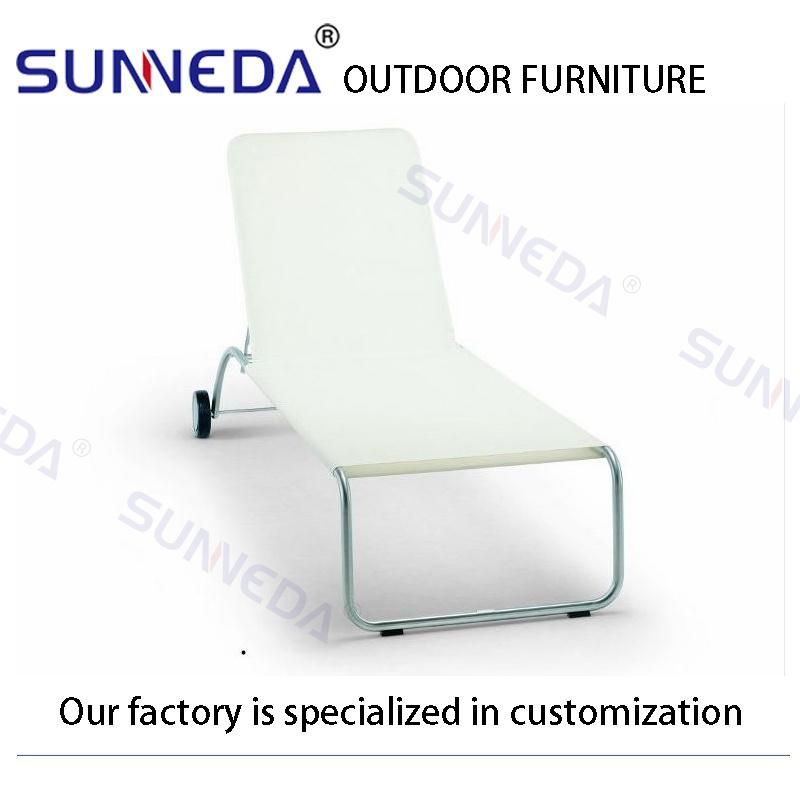 Adjustable Stainless Steel Furniture Simply Garden Sofa Beds with Wheels